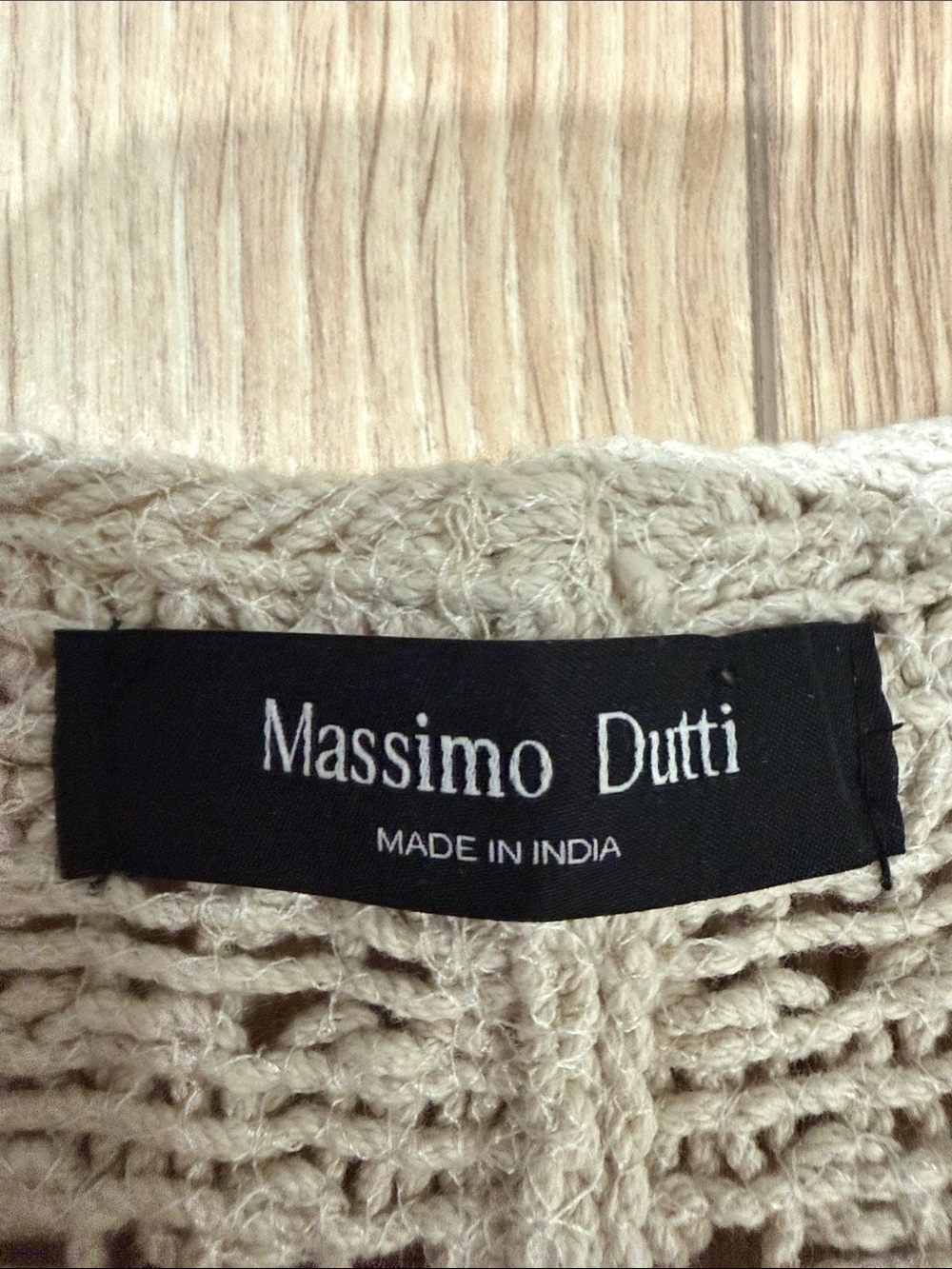 Massimo Dutti Cream Crochet Button-Front Sweater Vest - Picture 4 of 5
